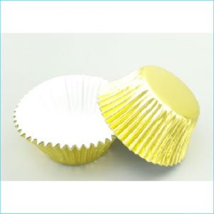 Gold Mini Foil Cupcake Cases 50 UCG