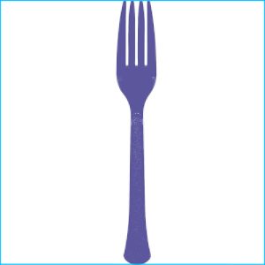 Purple Plastic Forks Pk 20