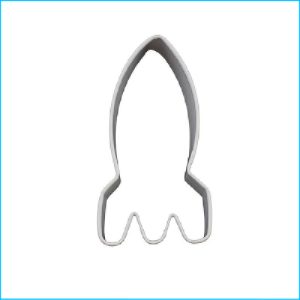 Cookie Cutter Rocket Ship 4" White