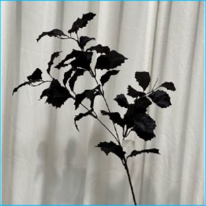 Spray Stem Holly Leaf Black