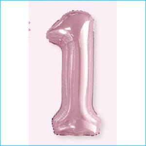 Foil 86cm Pink Pastels Number 1 Meteor