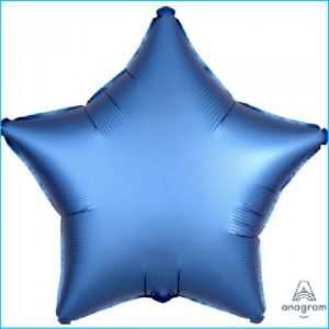 Foil 45cm Star Satin Azure Blue