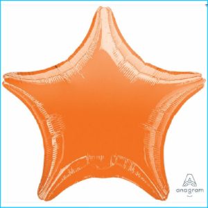 Foil 45cm Star Metallic Orange