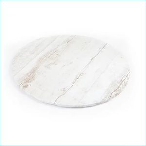 Cake Board Printed White Wood 14" Round