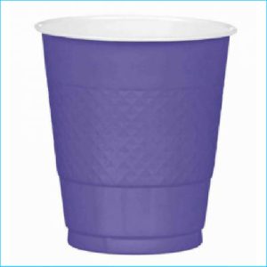 Purple Plastic Cups Pk 20 355ml