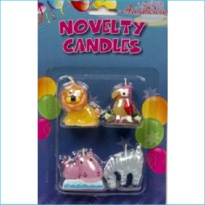 Candle Safari Animal Pk 4