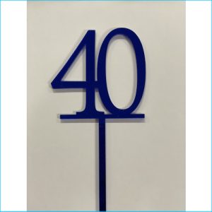 Cake Topper Blue Number 40