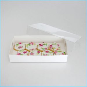 Cookie Box 9" x 4.5" x 1.5" Clear Lid
