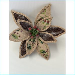 Poinsettia Clip Xmas Forest 22cm