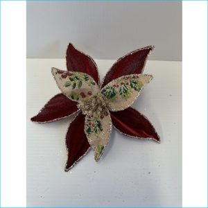 Poinsettia Clip Flw Fuschia 21cm