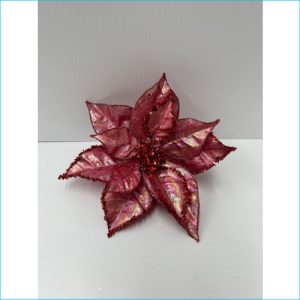 Poinsettia Clip on Flw Fuchsia 22.5cm