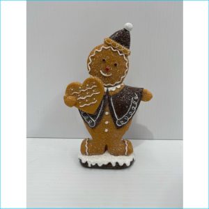Gingerbread Man Heart Cookie 17cm