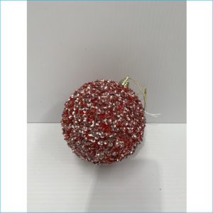 Bauble Glitter Sequin Hot Pink 10cm