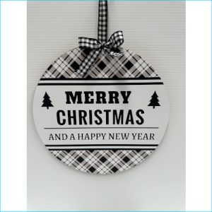 Wooden Round Hanging Ornament 30cm