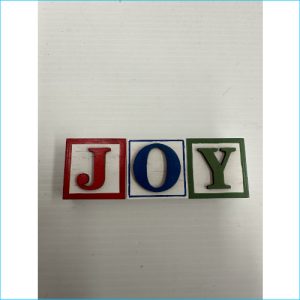 Wooden Blocks Joy 4x4cm
