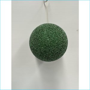 Bauble Bead Glitter Ball Green 12cm