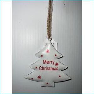 Metal Tree Merry Xmas Ornament 10cm