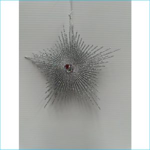 Star Ray Silver Glitter 18cm