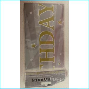 Happy 40th Birthday Silver Foil Banner