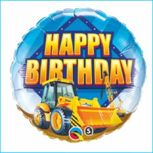 Foil 45cm Happy Birthday Construction