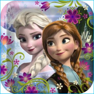 Disney Frozen Square Paper Plates Pk 8