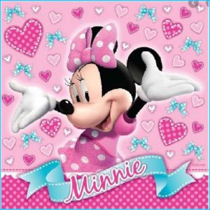 Minnie Mouse Bowtique Napkins Pk 16