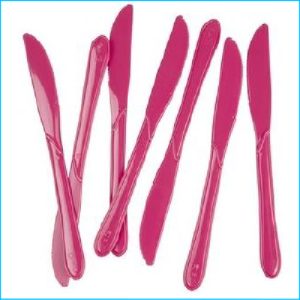 Hot Pink Plastic Knives Pk 25