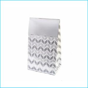 Silver Geometric Treat Bags Pk 8