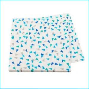 Blue & Silver Triangle Napkins Pk 16