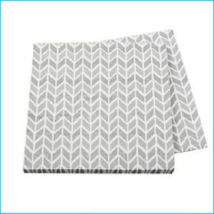 Silver Geometric Napkins Pk 16