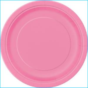 Hot Pink Paper Snack Plates Pk 8