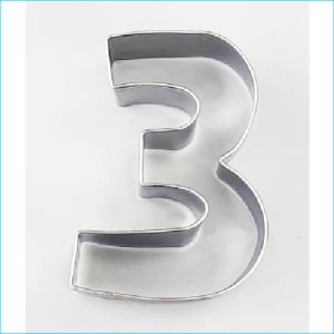 Cookie Cutter Number 3 3.5"