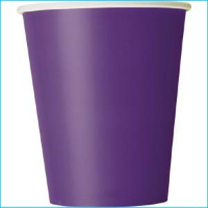 Purple Paper Cups Pk 8
