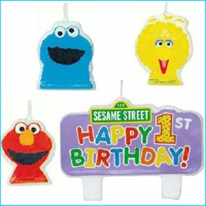 Candle Sesame Street 1st Birthday Set of