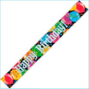 Happy Birthday Balloons Foil Banner A 36