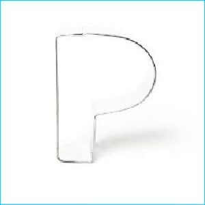 Cookie Cutter Alphabet Letter P 3"