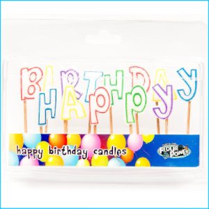 Candle Happy Birthday Pick Set Modern
