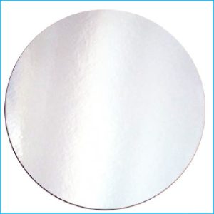 Cake Cardboard Round Silver 4"