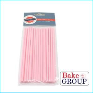 Lollipop Sticks Baby Pink 150mm Pk 25