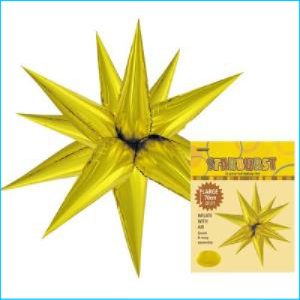 Foil Airfill Starburst Gold 70cm