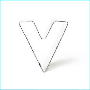 Cookie Cutter Alphabet Letter V 3"