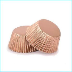 Patty Pan Standard Rose Gold Foil Pk 25