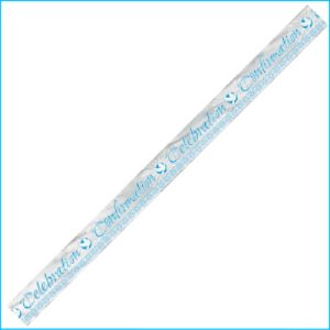 Confirmation Blue Foil Banner 365cm