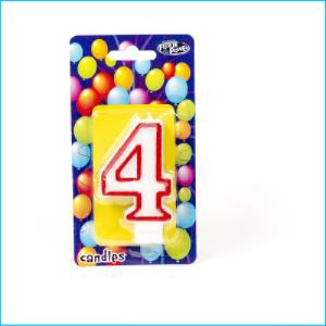 Candle Red Number 4
