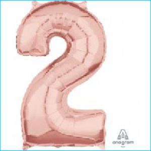 Foil 66cm Rose Gold Number 2