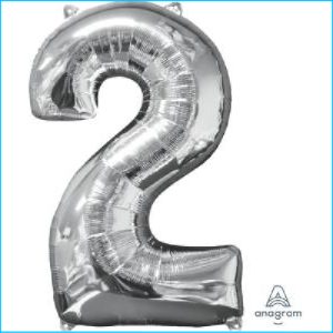 Foil 66cm Silver Number 2