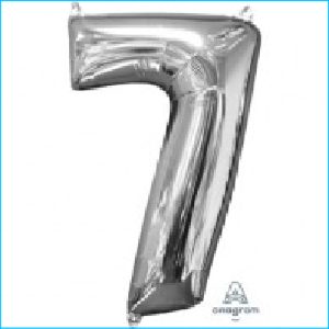 Foil 66cm Silver Number 7