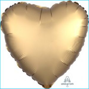 Foil 45cm Heart Satin Gold