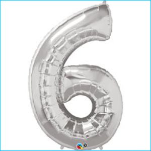 Foil Balloon 35cm Silver 6