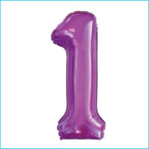 Foil 86cm Purple Number 1 Meteor